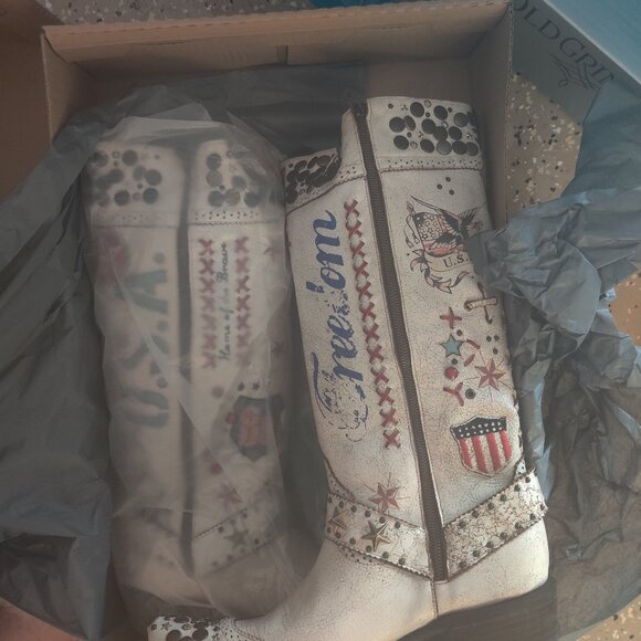 Double D Ranch Shoes - Double D Ranch Liberty boots size 11.5 W 9.5 M New